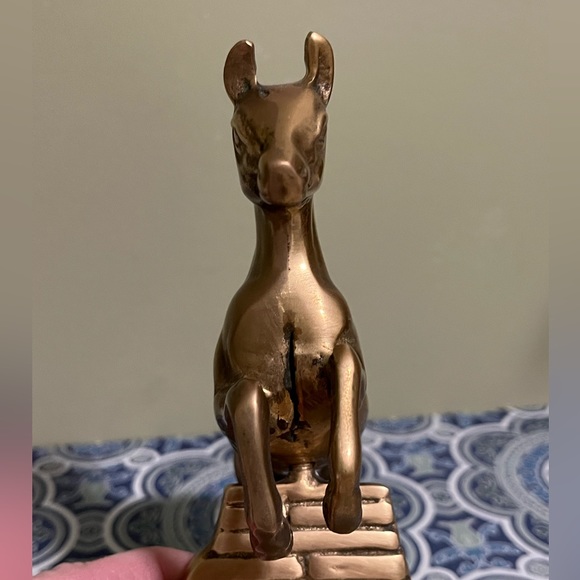 Vintage Brass Horse Jumping Stone Wall - Picture 6 of 13